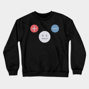 Neutron Atom - Neutral Face - Atomized Humor Crewneck Sweatshirt